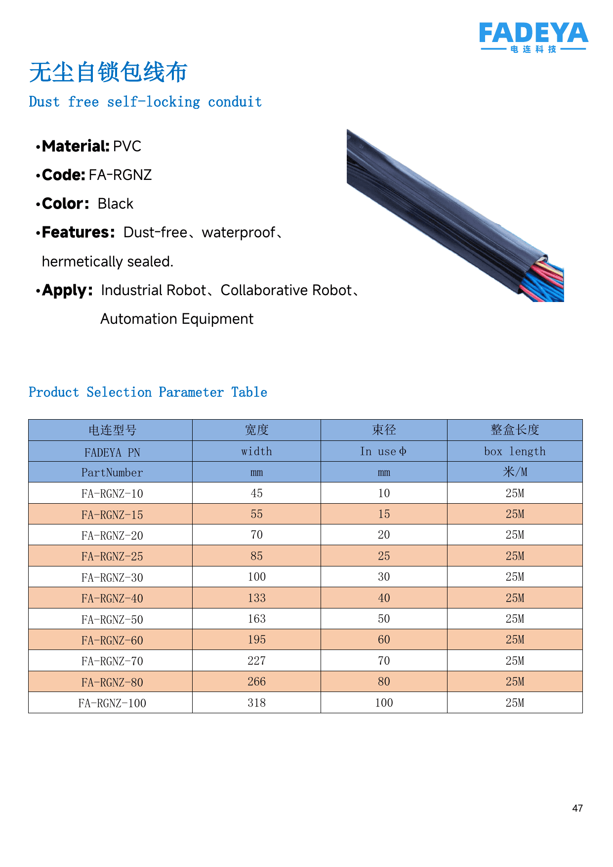 Dust-Free Self-Locking Conduit datasheet
