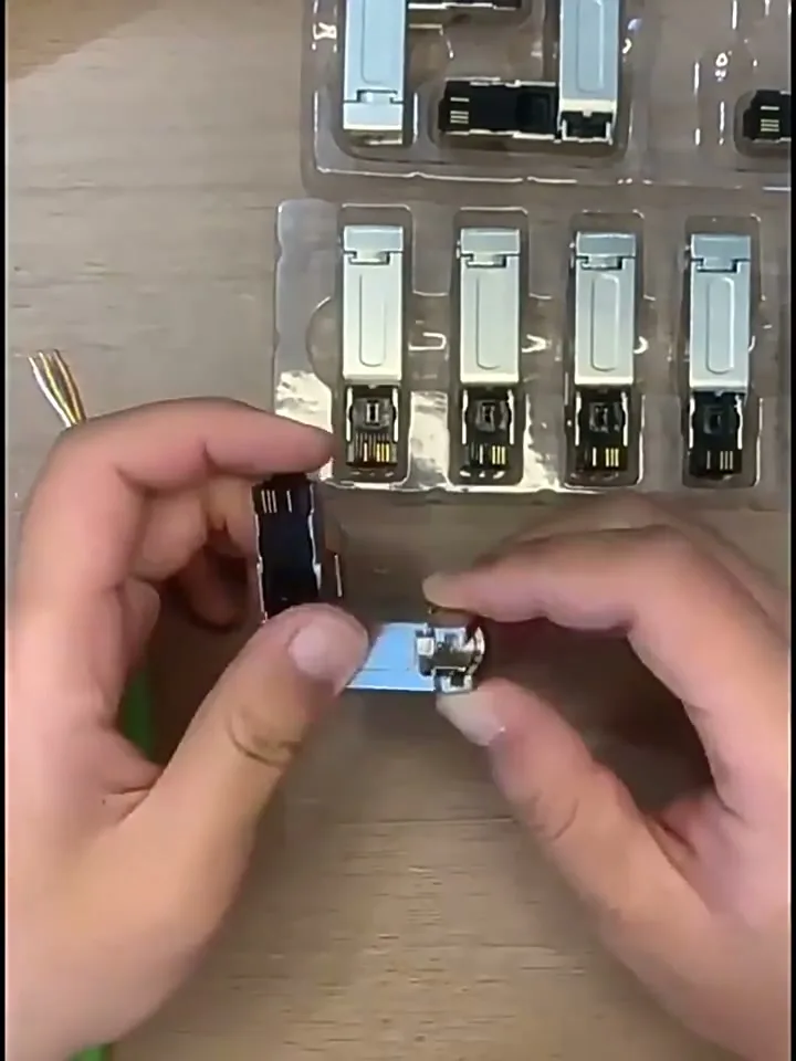 Separating the connector to reach the contact block.