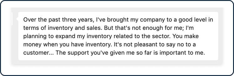 Testimonial from distributor partner