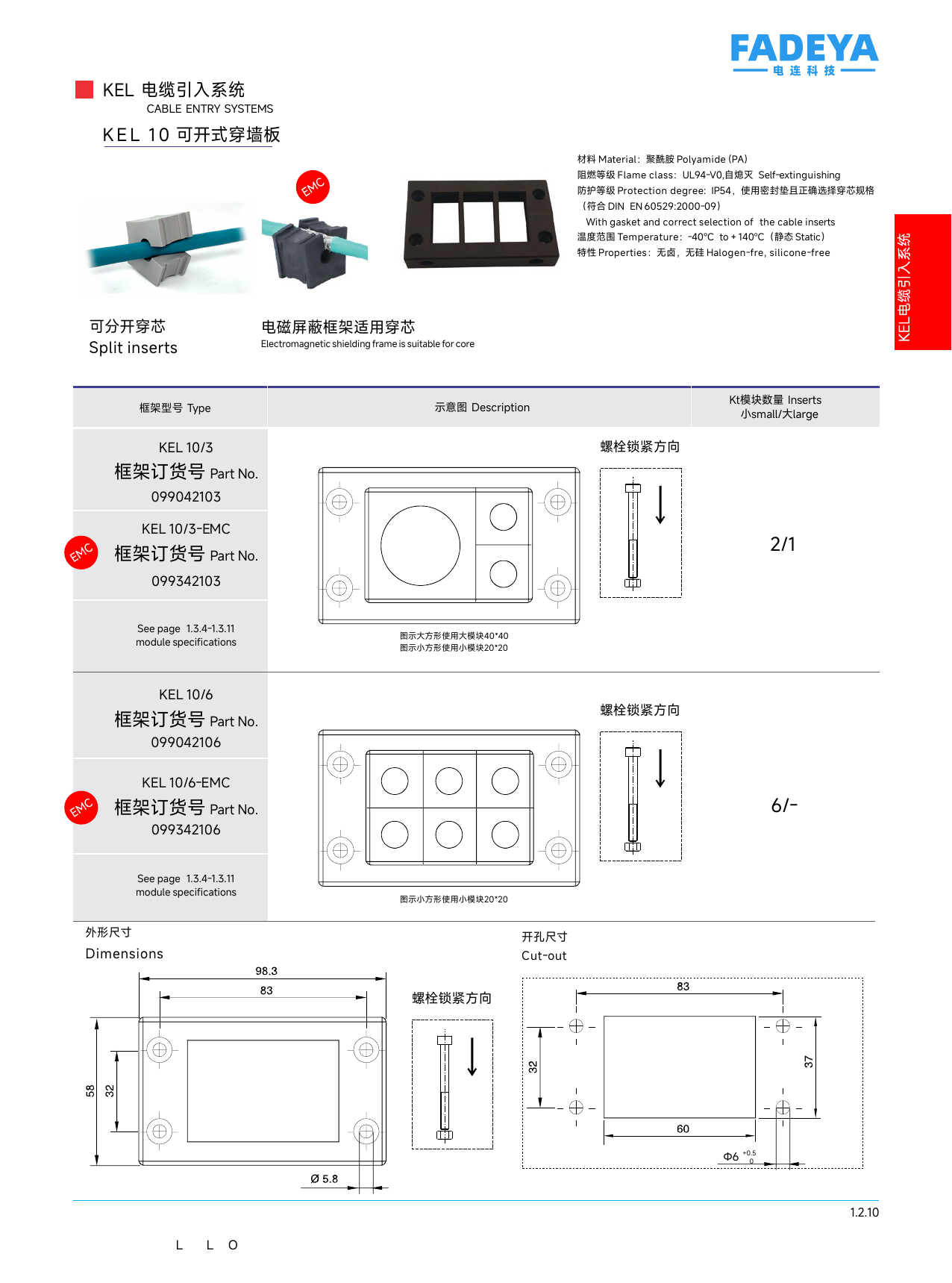 KEL 10 Split Entry Frames