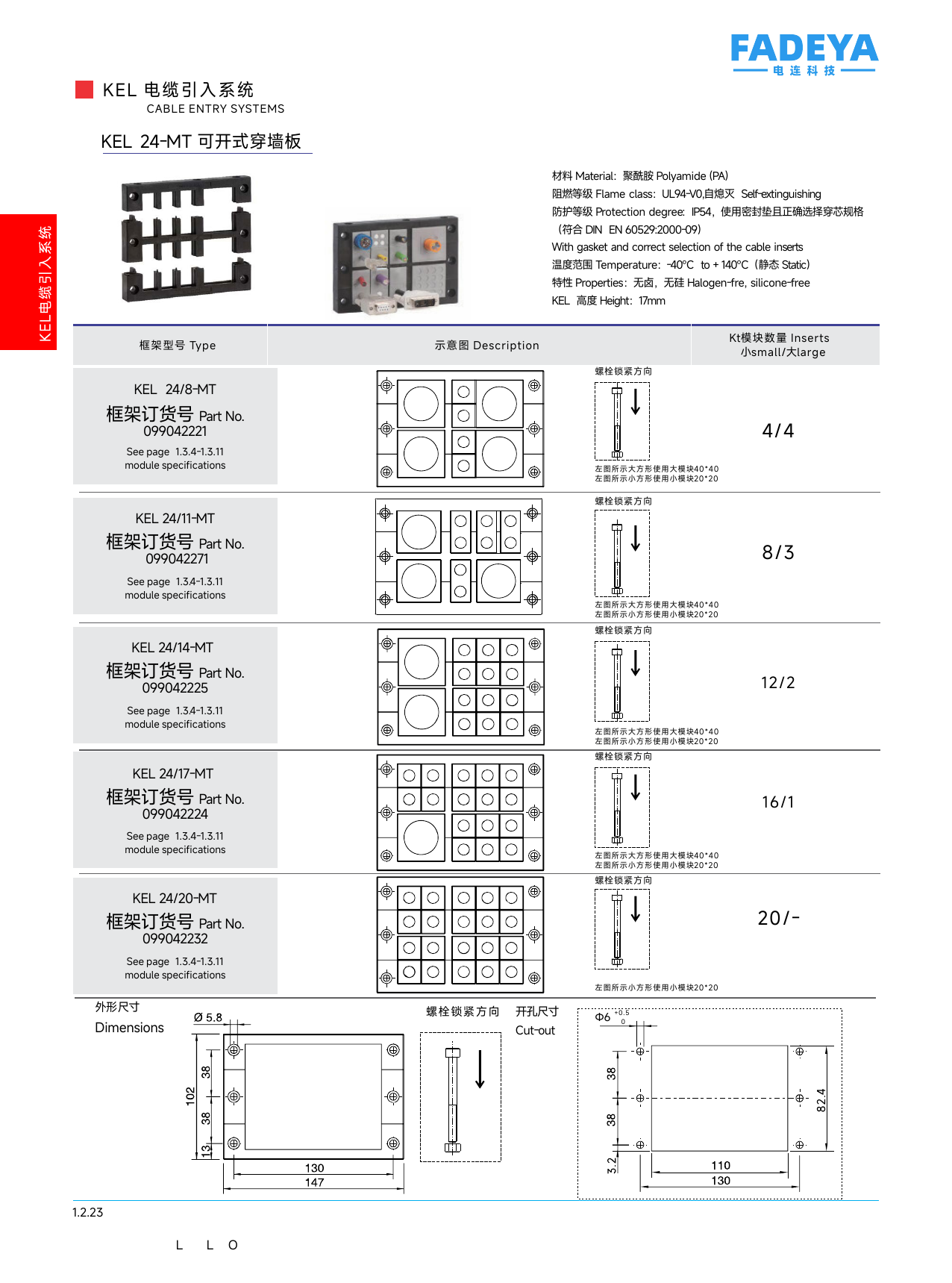 KEL 24-MT Split Entry Frames