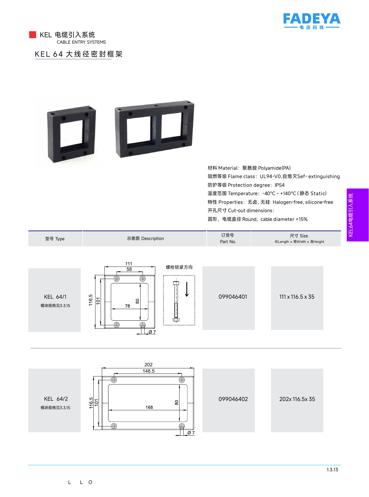 KEL-64 Large-Diameter Sealing Frames