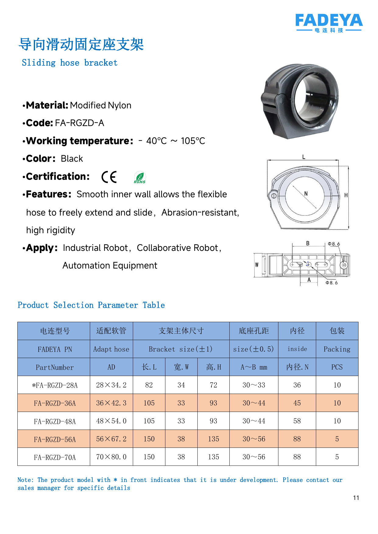 Guide / Sliding Fixed Bracket