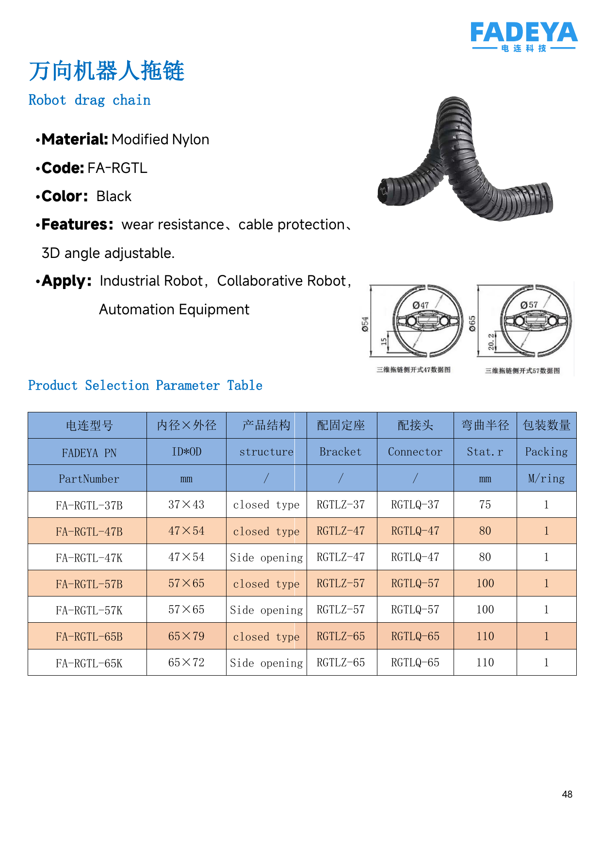 Universal Robot Drag Chain