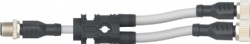 Y-Type Splitter M12 Male M12 Female Straight