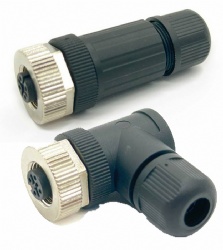 M12 L-Code Female Straight/Angle