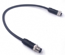 M12 L-Code Male / Female Double End