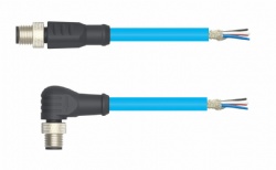 M8 Male 4Pins Single End Shield CAT5
