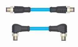 M12 Male Double End Shield CAT5