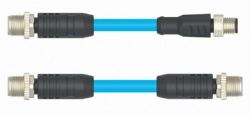 M12 to M8 or M12 Male Straight  Shield CAT5