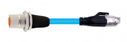 M12 Panel Mount to RJ45 Shield CAT5