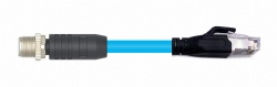M12 Male Straight 8Pins  to RJ45 Shield CAT5