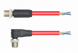M12 Male 4Pins Single End Shield
