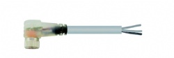 M8 Female Angle Single End WithLED